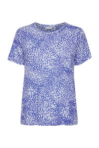 B.Young T-shirt BYRILLO met all over print blauw