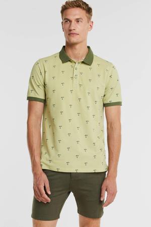 polo met all over print sage green