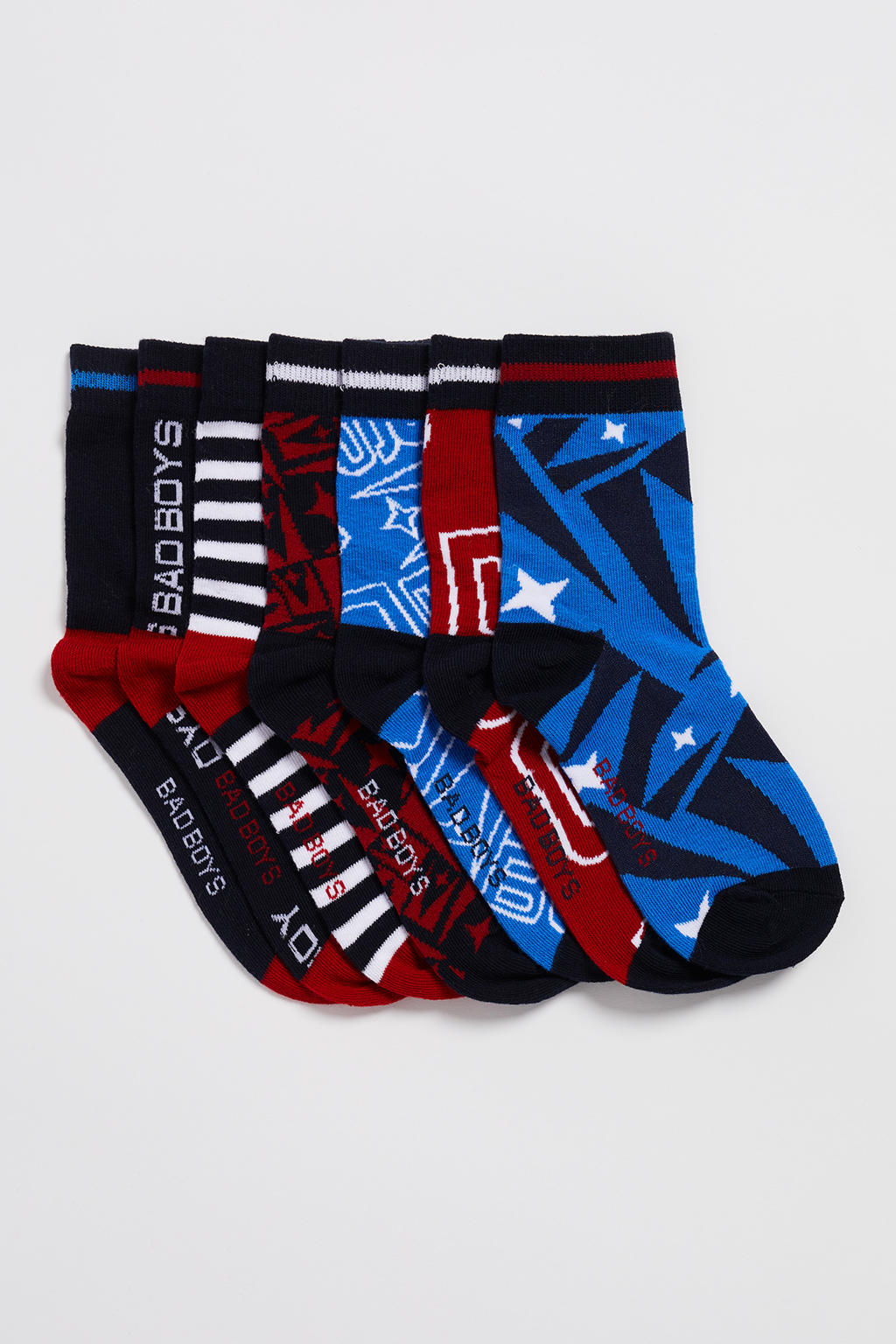 WE Fashion sokken met all-over print - set van 7 multi