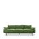 HKLIVING 4-zitsbank retro sofa - groen