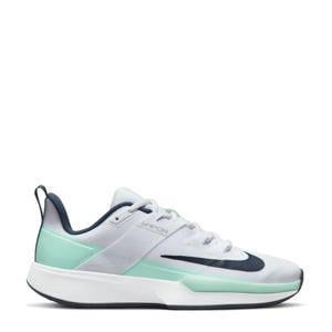 NikeCourt Vapor Lite HC tennisschoenen wit/donkerblauw/mintgroen