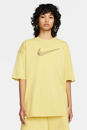 T-shirt met logo geel