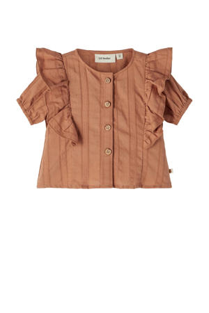 baby blouse NBFHUNJA van biologisch katoen bruin