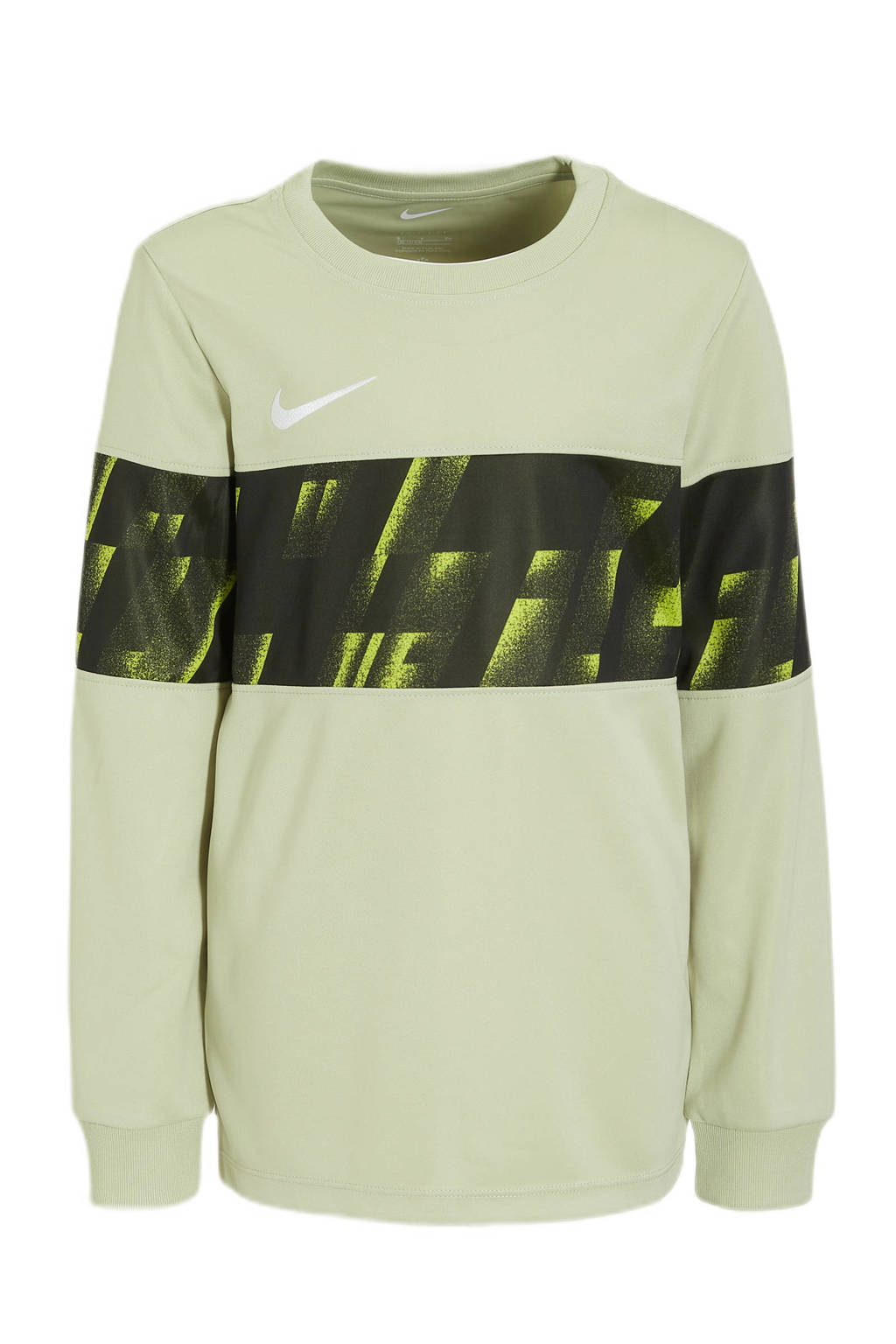 Nike   voetbalshirt ecru/zwart/limegroen
