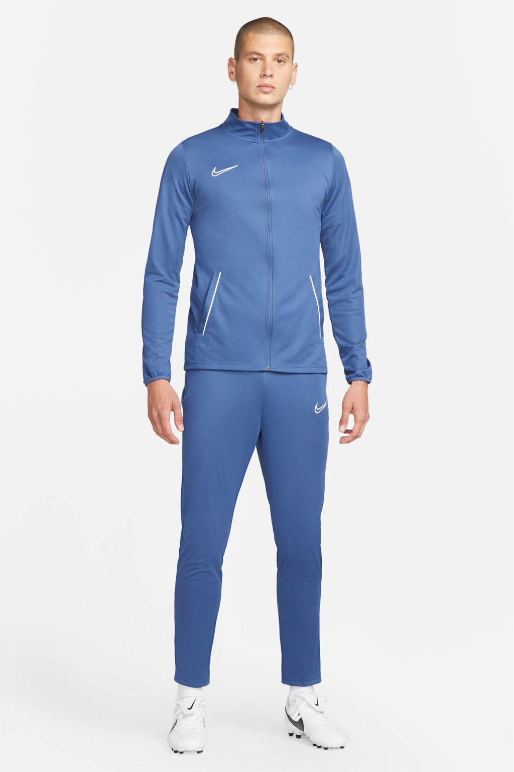 Nike Senior  trainingspak blauw/wit
