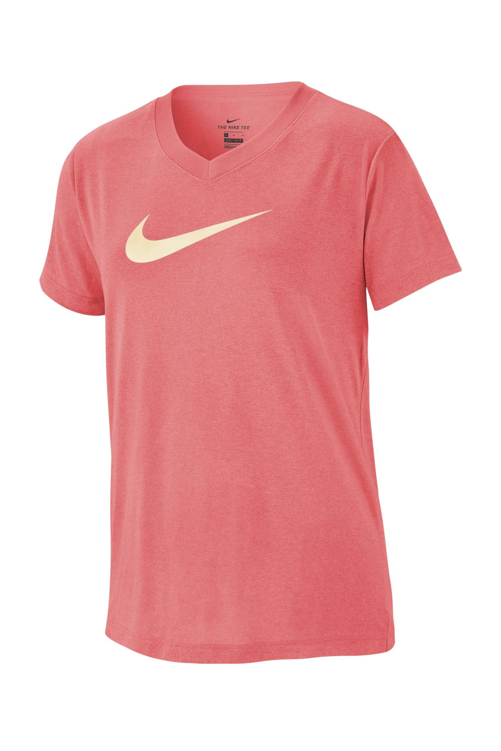 Nike T-shirt met logo roze | wehkamp