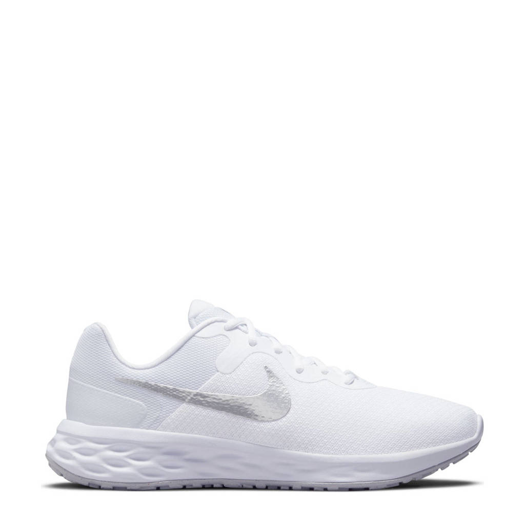 Nike Revolution 6 hardloopschoenen wit/zilver metallic