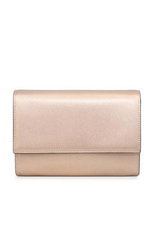 leren clutch Jackie rosé