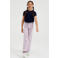 WE Fashion T-shirt met kant donkerblauw