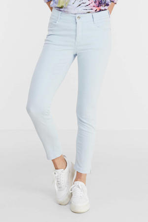 cropped slim fit broek Vicky685 lichtblauw
