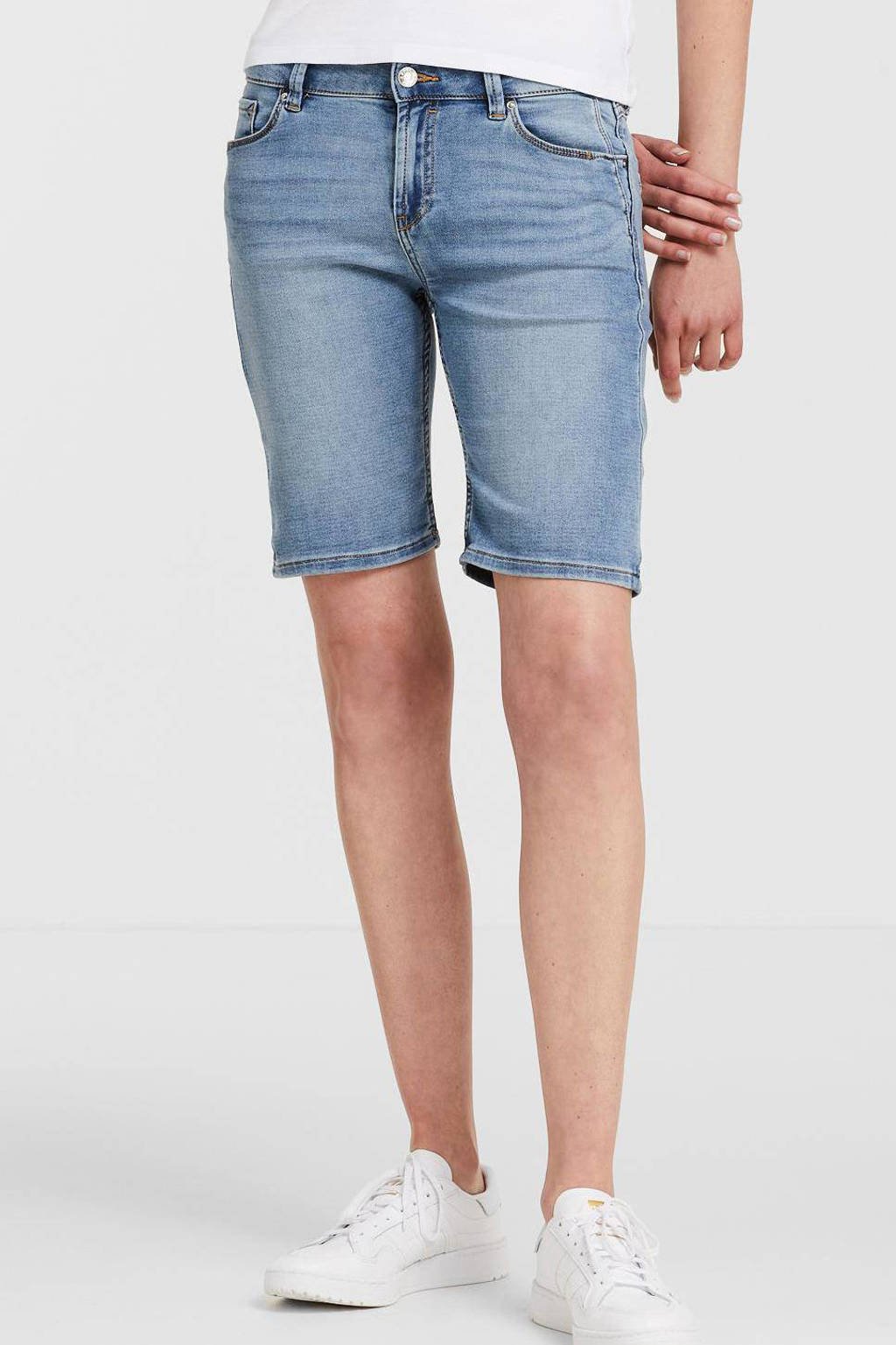ESPRIT straight fit bermuda jeans light blue denim