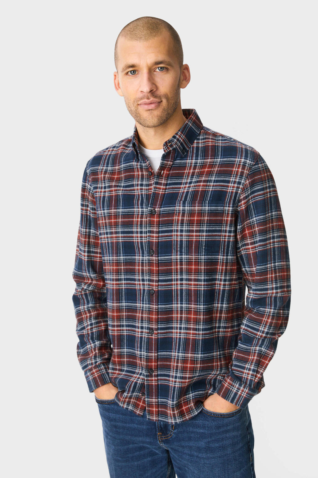 PME Legend geruit regular fit overshirt 6192 hedge green PME Legend geruit regular fit overshirt 6192 hedge green