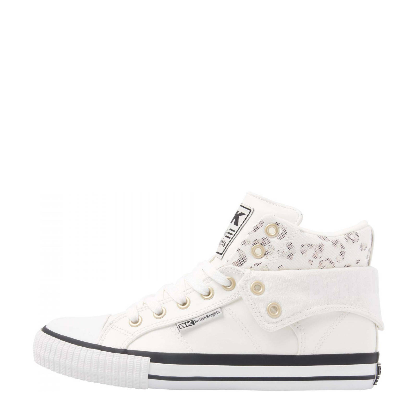 British Knights Roco hoge sneakers met panterprint wit | wehkamp