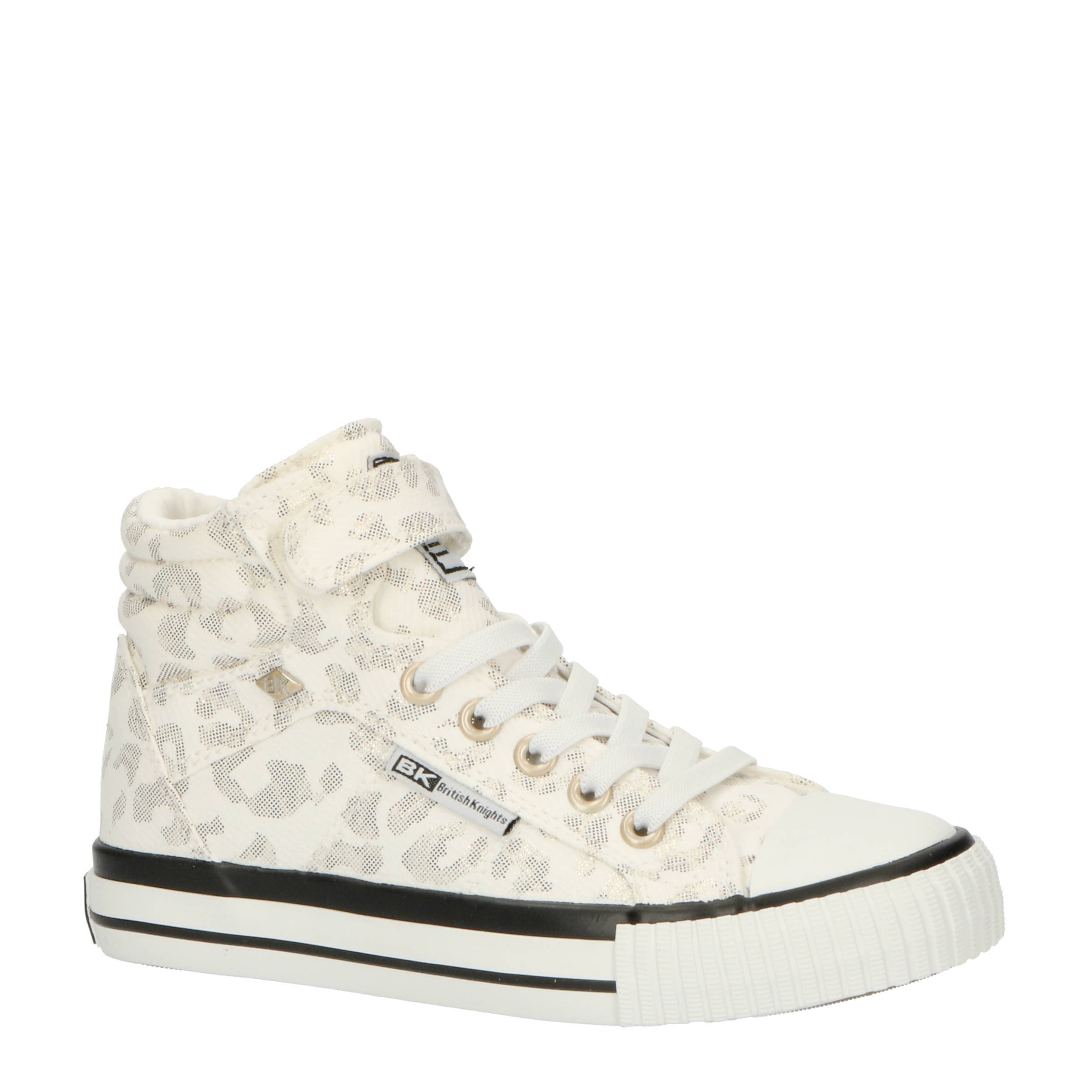 British Knights Dee hoge sneakers met panterprint wit | wehkamp