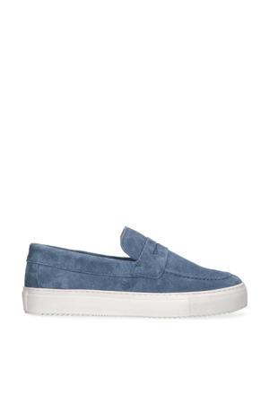 Christian  suède loafers blauw