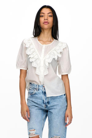blouse JDYCLAUDIA met kant wit