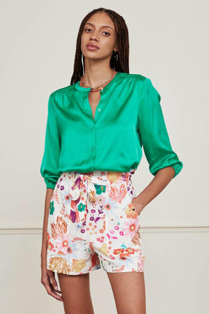 blouse Mira Summer met plooien groen