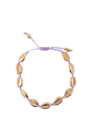 armband PCVELLA met schelpen lila