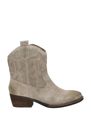 suède cowboylaarzen beige