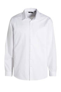Witte heren C&A regular fit overhemd van katoen met lange mouwen, widespread hals en knoopsluiting