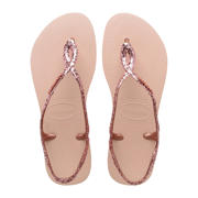 thumbnail: Roze dames Havaianas Luna Premium II sandalen met glitters van rubber 