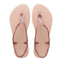 Havaianas Luna Premium II  sandalen met glitters roze