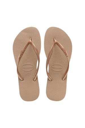 Slim teenslippers roségoud