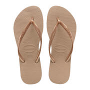thumbnail: Roségouden dames Havaianas Slim teenslippers goud van pvc/rubber