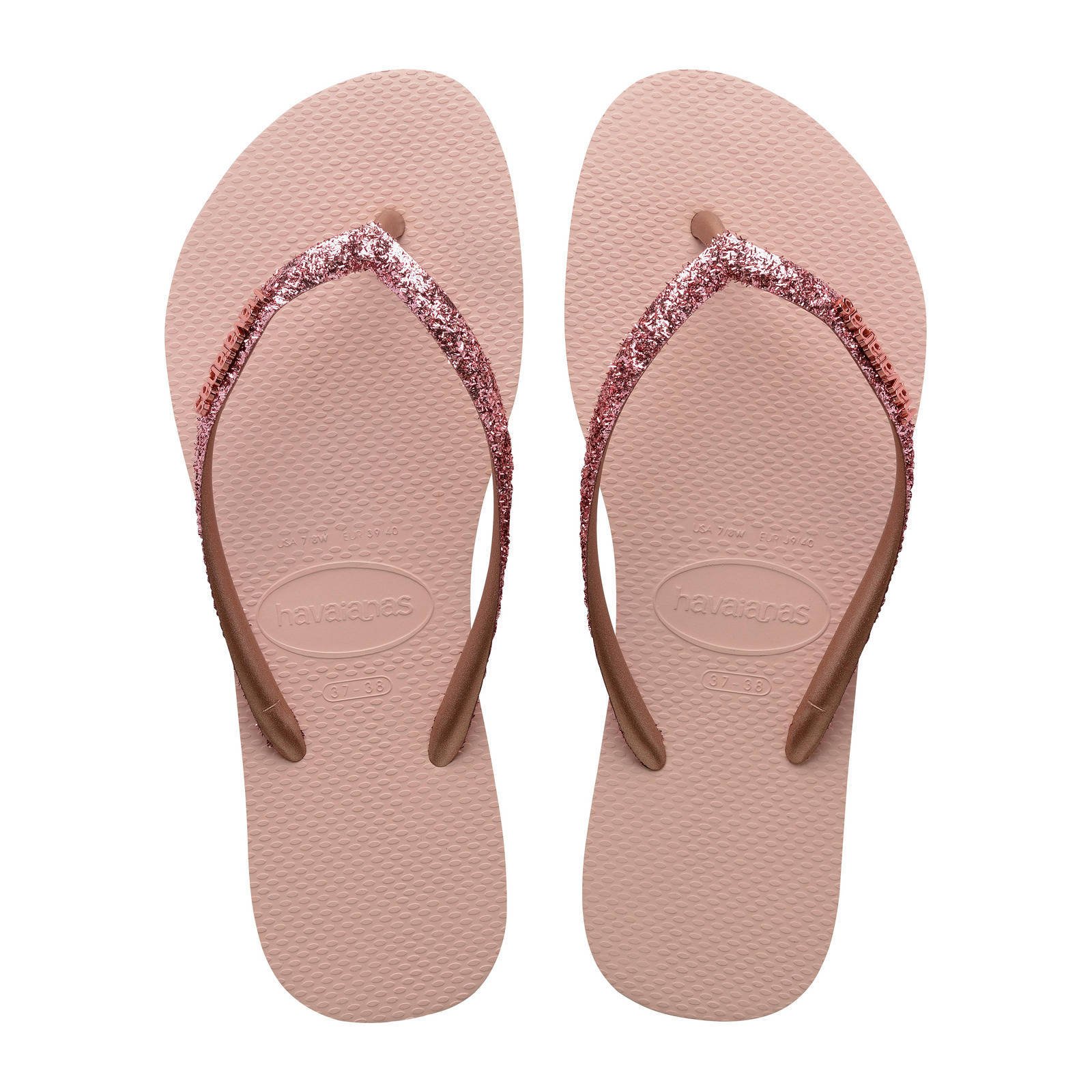 Havaianas slippers dames 2025 goud