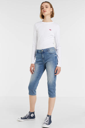 slim fit capri jeans Kimberly 14-B light blue denim