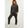 Hunkemöller velours sweater donkergrijs