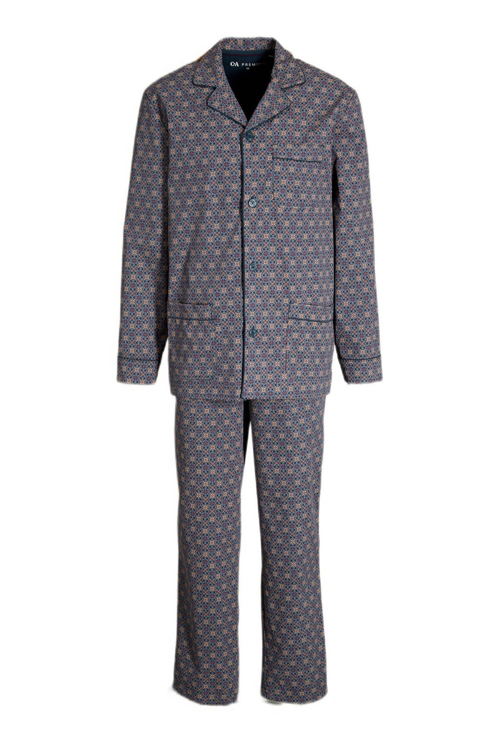 C&A pyjama met all over print donkerblauw, Donkerblauw