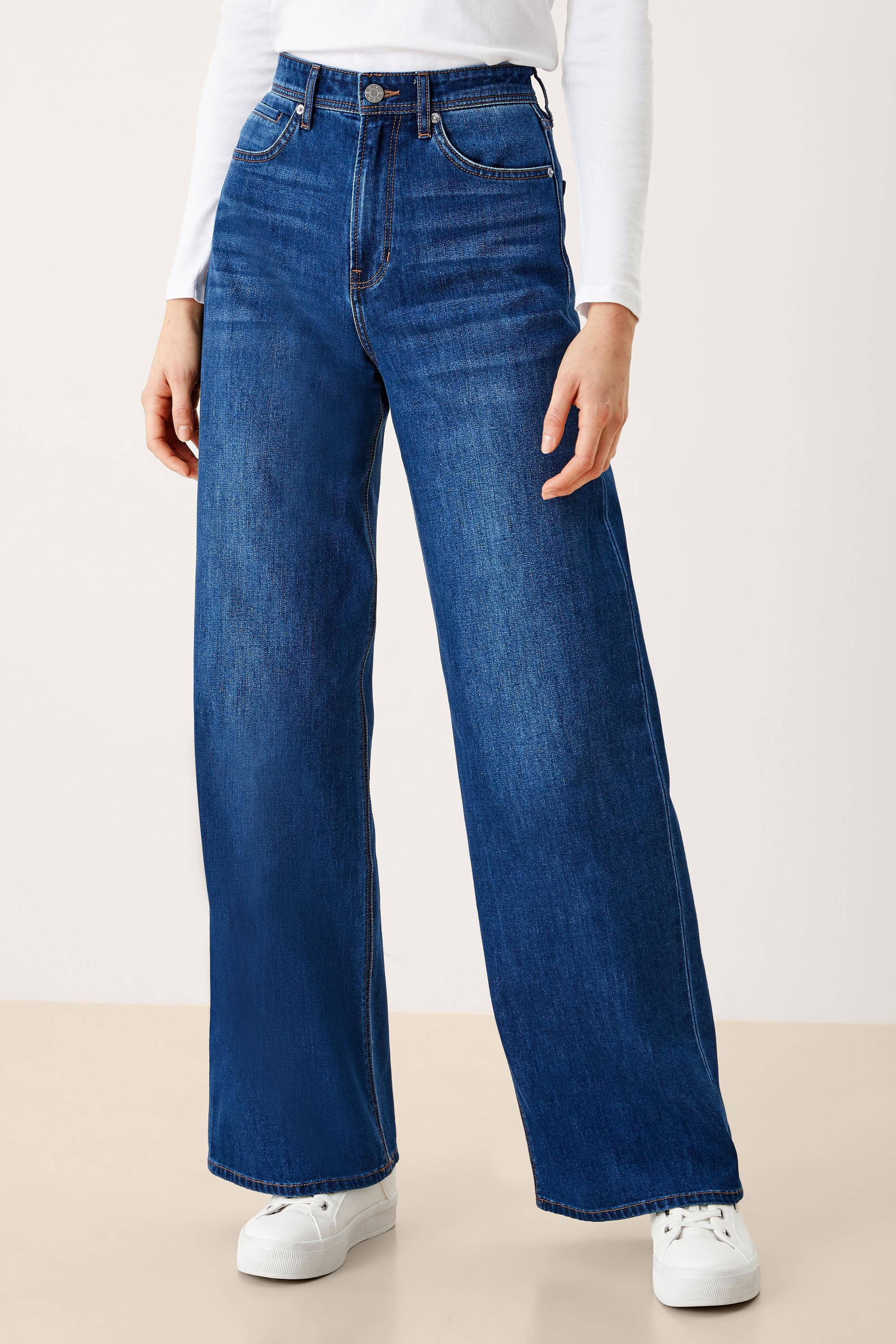 High waist wide leg jeans zand wehkamp Dames Kleding Broeken & Jeans Jeans Wide Leg Jeans 