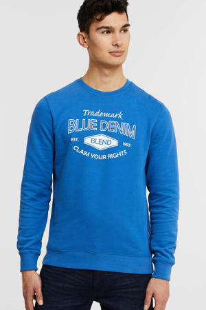sweater met logo nautical blue