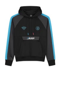 BLACK BANANAS hoodie Augmented met contrastbies black/volt blue