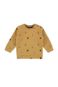 Babyface sweater met all over print geel