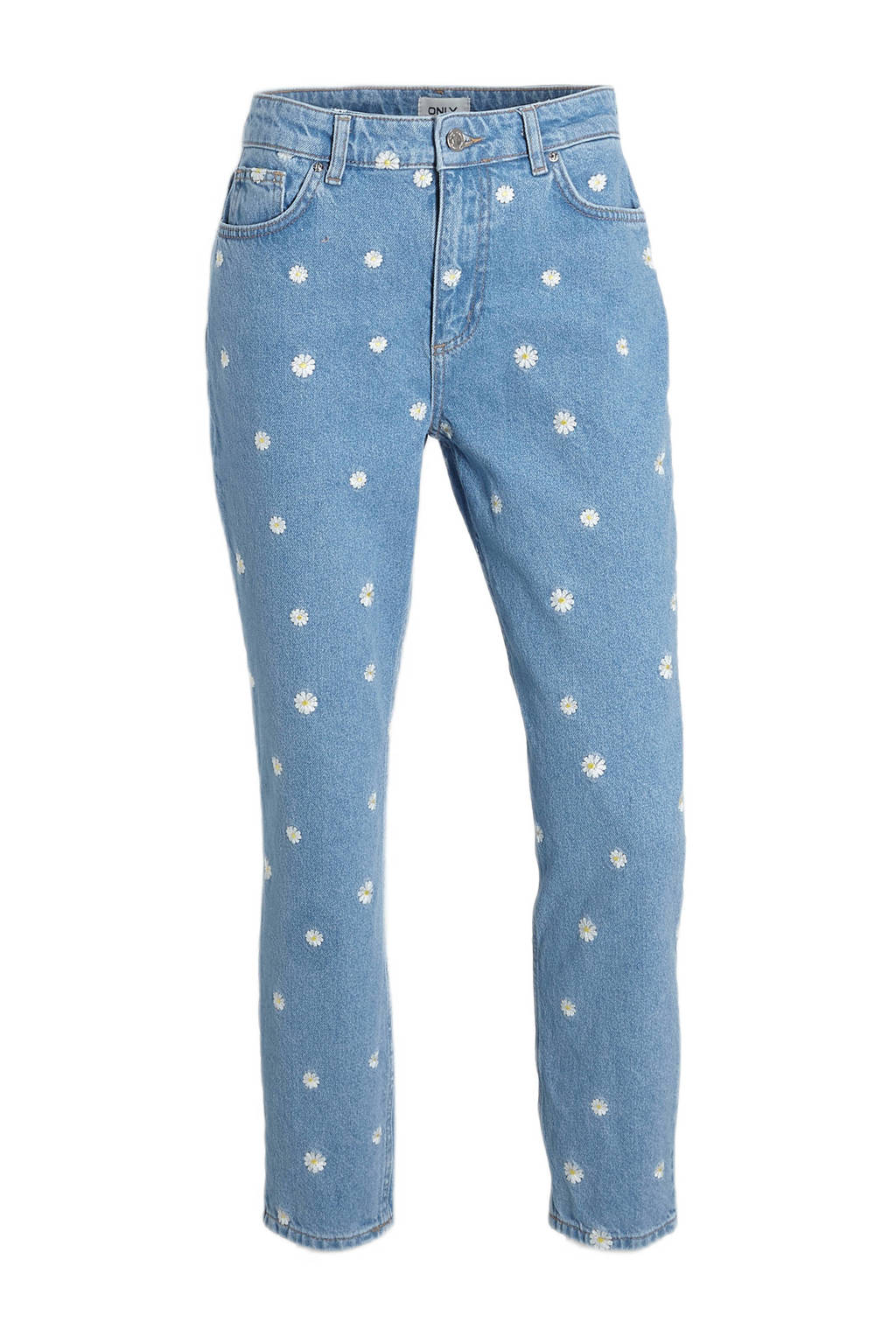 Proficiat Terminal Vuilnisbak ONLY gebloemde high waist mom jeans ONLJAGGER light blue denim | wehkamp