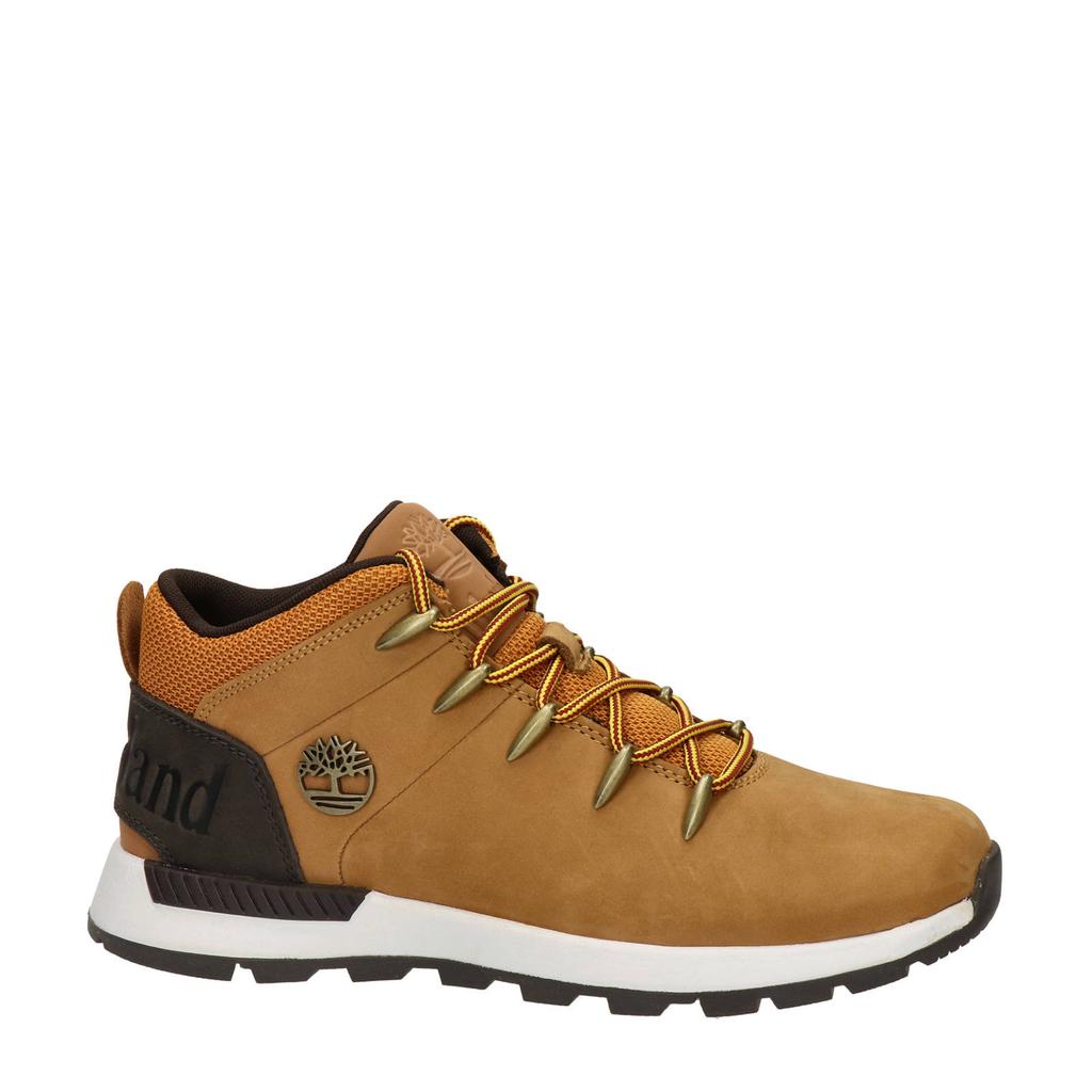 Geel en bruine heren Timberland Trekker nubuck veterboots met profielzool en Sprint