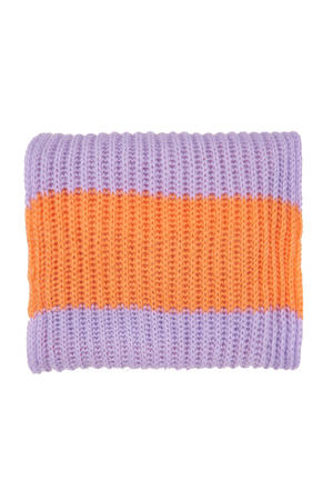 gestreepte sjaal Two Tone lila/oranje