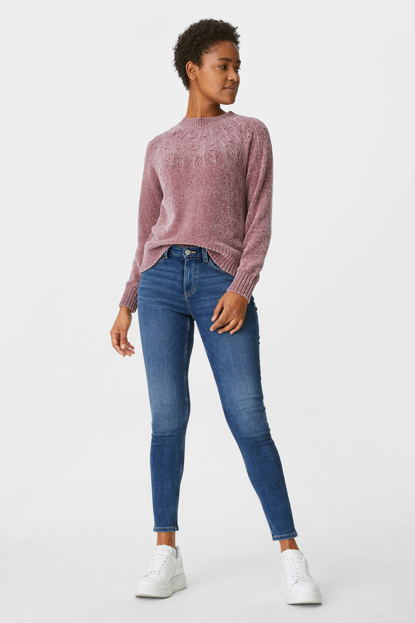 C\u0026A skinny jeans blauw | wehkamp