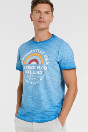 T-shirt met printopdruk electric blue