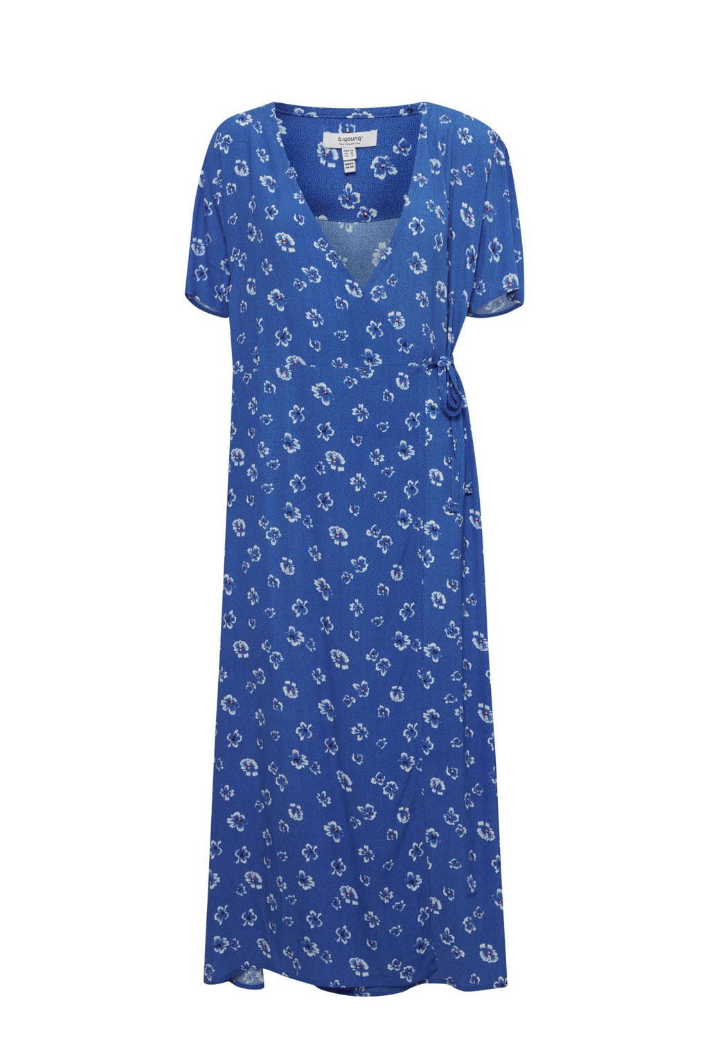 B.Young maxi wikkeljurk BYIATHENS  met all over print blauw