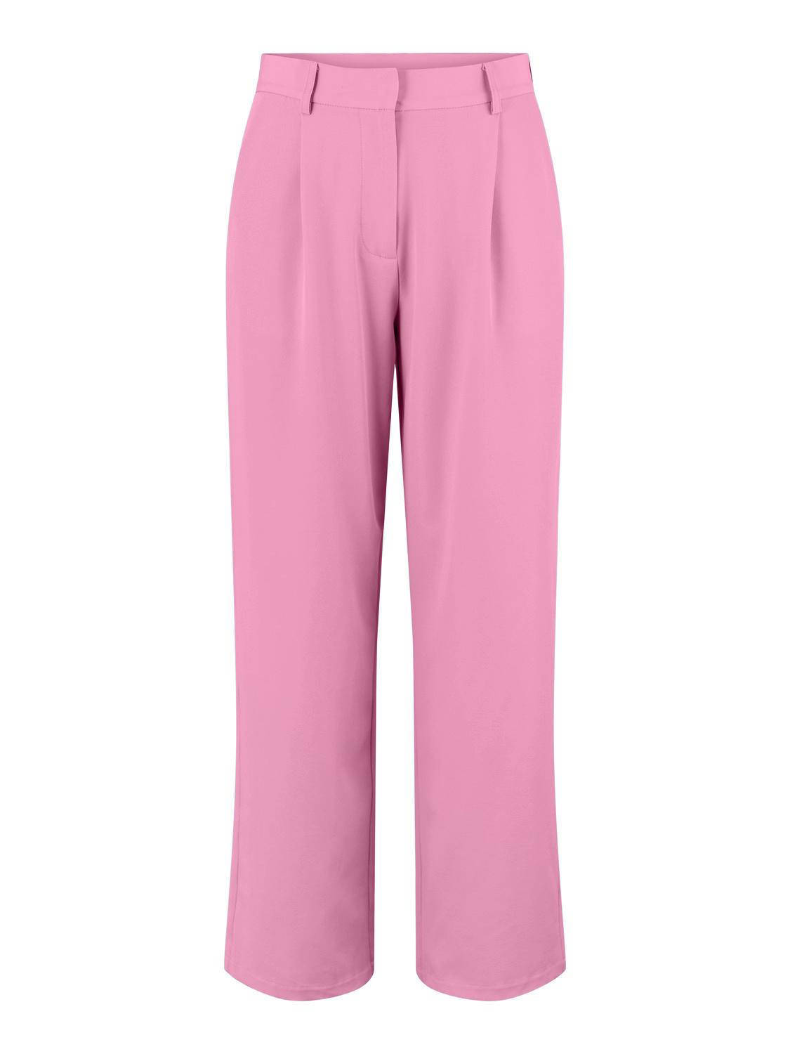 PIECES high waist wide leg pantalon PCSIZE roze | wehkamp