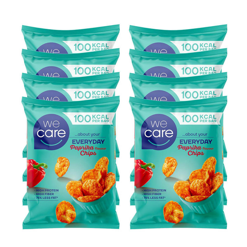 WeCare Everyday Paprika chips 8 stuks voordeelverpakking wehkamp