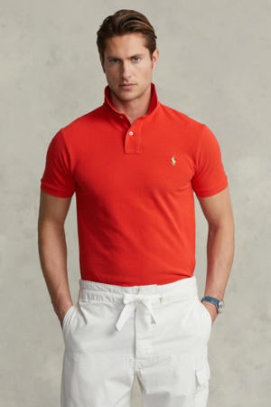 slim fit polo red