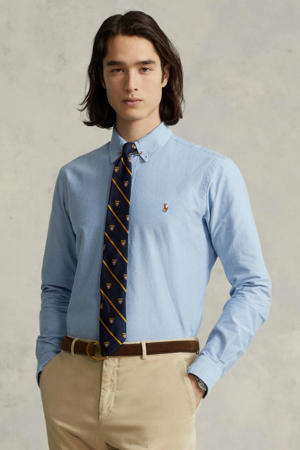 custom fit overhemd blue oxford