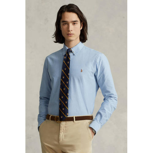 POLO Ralph Lauren custom fit overhemd blue oxford afbeelding