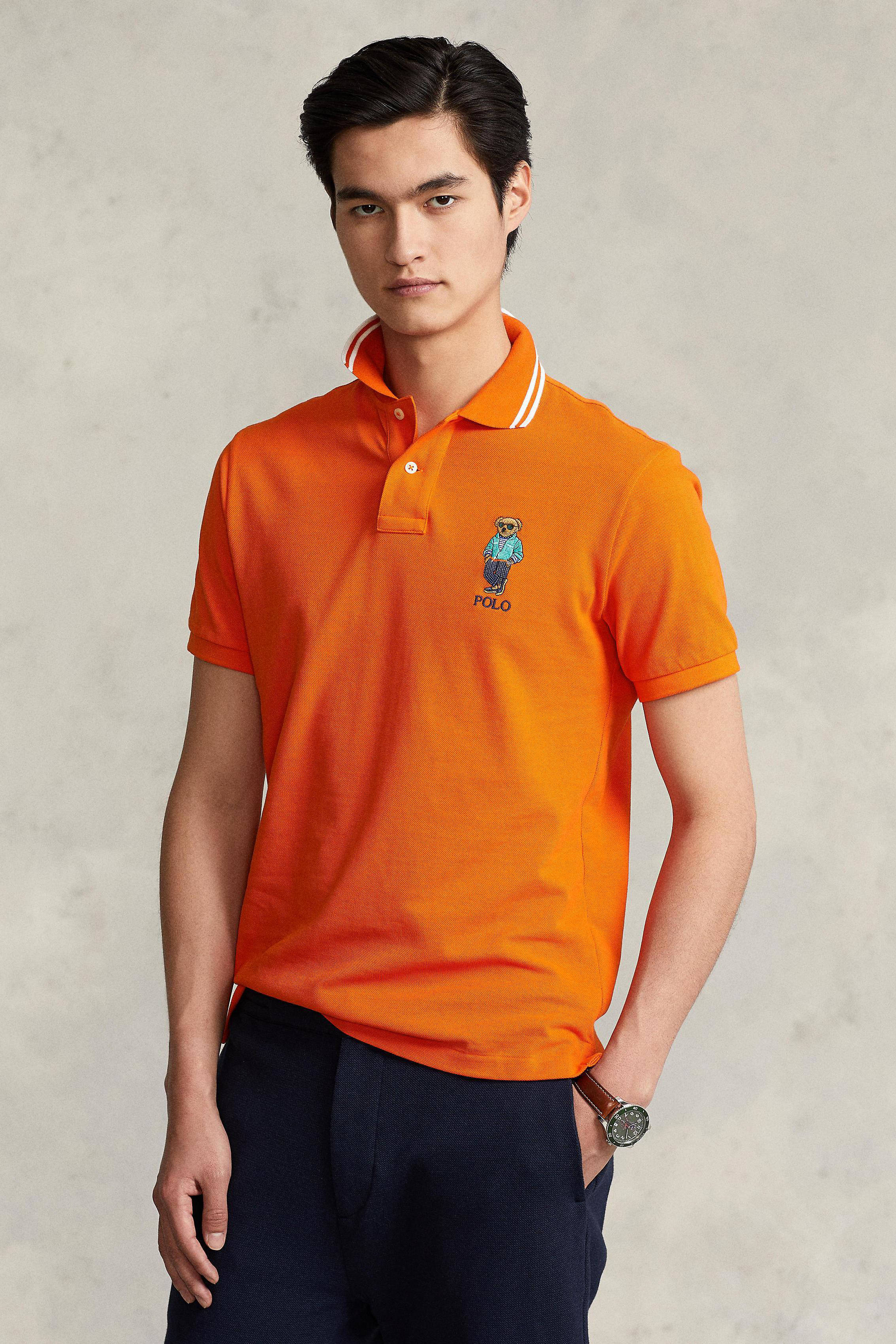 orange polo ralph lauren shirt