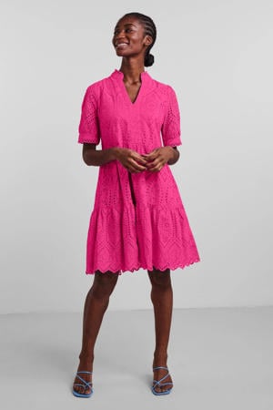jurk YASHOLI met volant roze