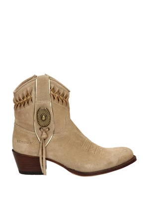 Debora Flex Insa suède cowboylaarzen beige